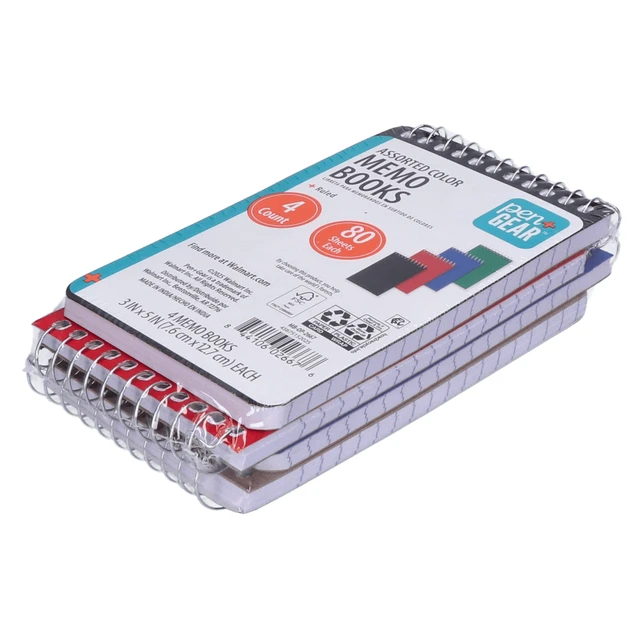 Alt view image 3 of 7 - Pen+Gear Spiral Bound Ruled Paper Memo Book, 3in x 5in, 4 Pack, 80 Sheets Each, 0 Holes