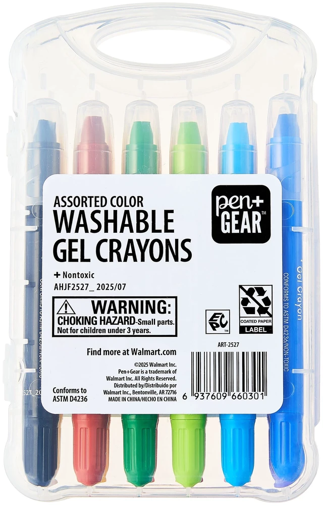 Alt view image 4 of 6 - Pen+Gear Assorted Colors Washable Gel Crayons, 12 Count
