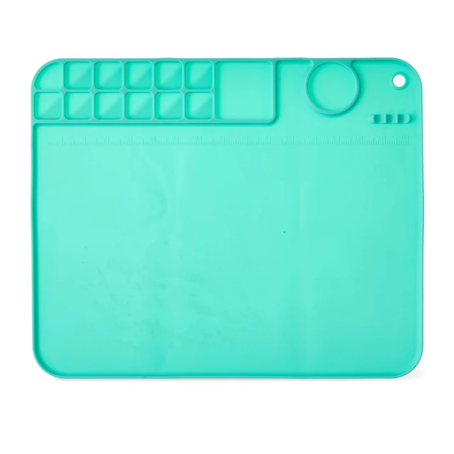 Alt view image 5 of 6 - Pen+Gear Silicone Painting Mat 13.75 x 17 Inch with Paint Cup for Kids