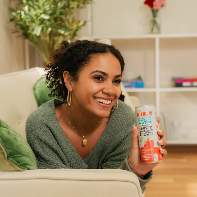Alt view image 6 of 6 - BUBBL'R Peach Raspberry Dazzl'r Antioxidant Sparkling Water, 12 fl oz, 6 Pack Cans