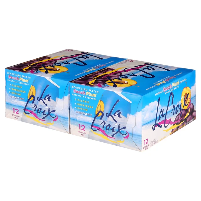 Alt view image 2 of 5 - LaCroix Beach Plum Sparkling Water, 12 fl oz Cans, 2 Pack