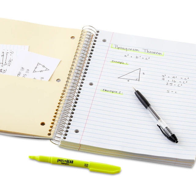 Alt view image 2 of 5 - Pen+Gear 5-Subject Wide Ruled Poly Notebook, 8.5 x 10.5 Inches, 160 Sheets, Black