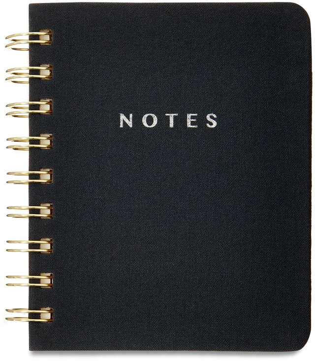 Main image of Pen+Gear Small Memo Spiral Notepad, Black, 4 x 5 Inch, 192 Ruled Pages, Twin-Wire Binding, Hard Cover