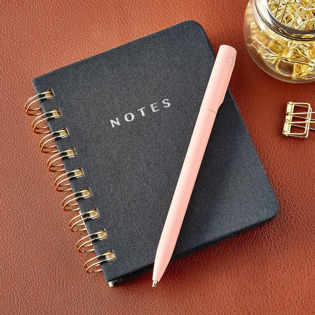 Alt view image 3 of 5 - Pen+Gear Small Memo Spiral Notepad, Black, 4 x 5 Inch, 192 Ruled Pages, Twin-Wire Binding, Hard Cover