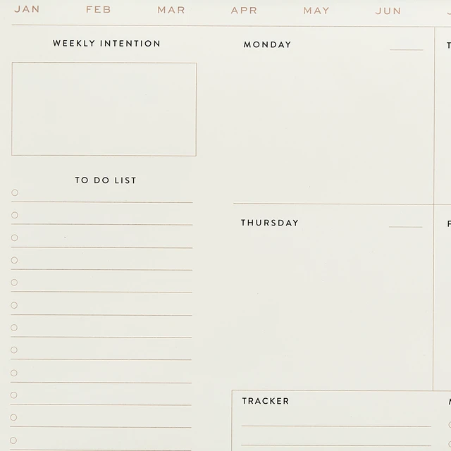 Alt view image 4 of 6 - Pen+Gear Kraft Desk Pad Weekly Planner, Undated, 14 x 9.75 Inch, 60 Sheets