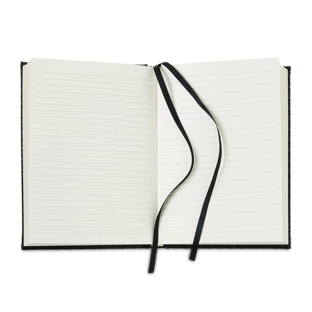 Alt view image 6 of 6 - Pen+Gear Woven Simulated Leather Journal, Black, 8.37in x 5.87in, 256 Lined Pages