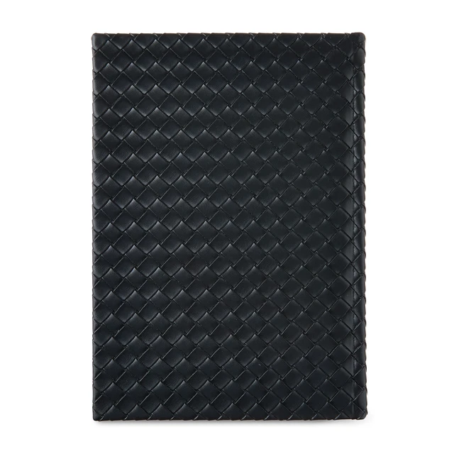 Alt view image 3 of 6 - Pen+Gear Woven Simulated Leather Journal, Black, 8.37in x 5.87in, 256 Lined Pages