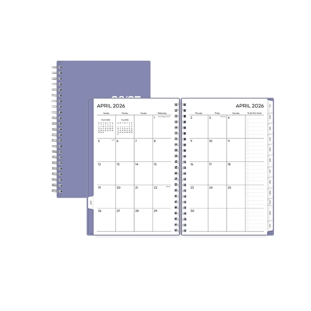 Alt view image 5 of 6 - Pen+Gear Monthly Weekly Planner 5"x8" Violet Sky 15-Month (April 2026 - June 2027)