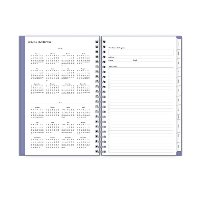 Alt view image 3 of 6 - Pen+Gear Monthly Weekly Planner 5"x8" Violet Sky 15-Month (April 2026 - June 2027)