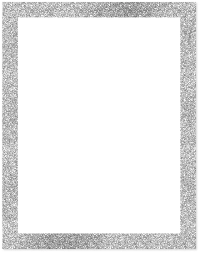 Main image of Pen Gear White Poster Board with Silver Glitter Frame, 22" x 28"