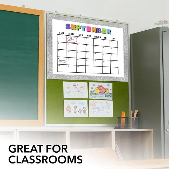 Alt view image 4 of 7 - Pen Gear White Poster Board with Silver Glitter Frame, 22" x 28"