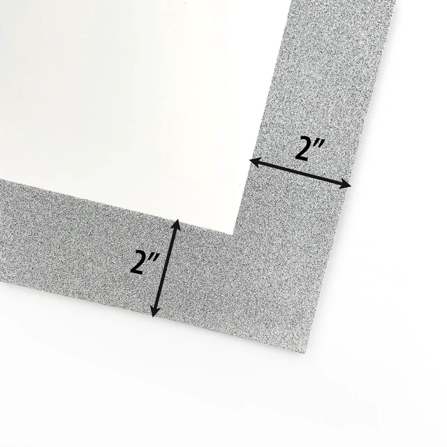 Alt view image 7 of 7 - Pen Gear White Poster Board with Silver Glitter Frame, 22" x 28"