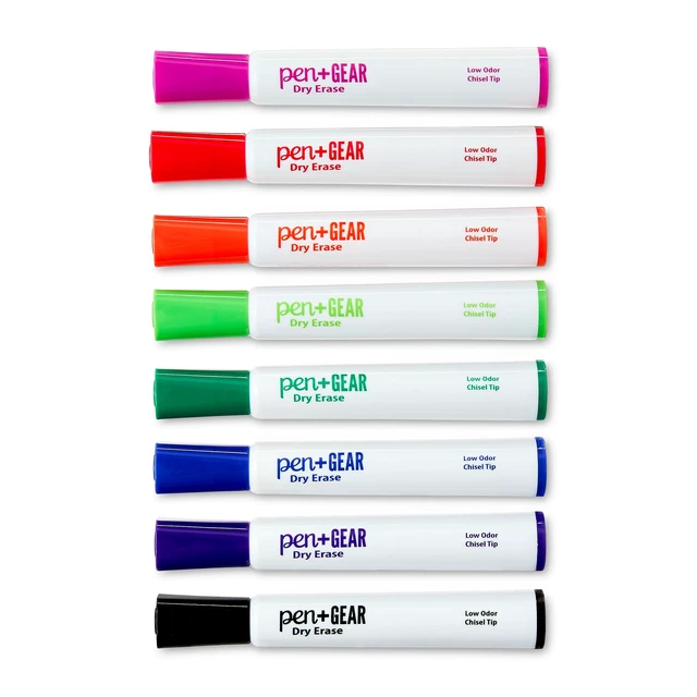 Alt view image 4 of 6 - Pen+Gear Dry Erase Markers, Chisel Tip, Assorted Colors, 8 Count