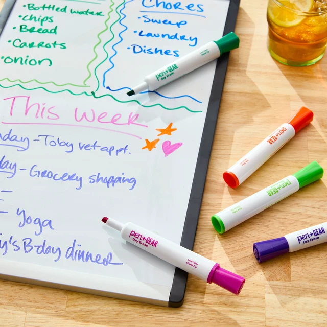 Alt view image 2 of 6 - Pen+Gear Dry Erase Markers, Chisel Tip, Assorted Colors, 8 Count