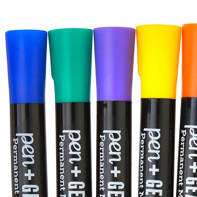 Alt view image 2 of 6 - Pen+Gear Chisel Tip Permanent Markers, Assorted Colors, 8 Count