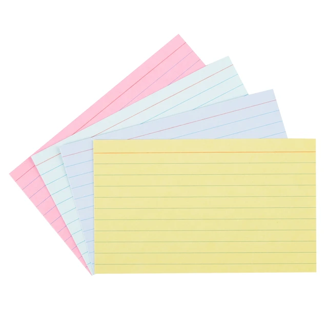Alt view image 2 of 6 - Pen+Gear Ruled Index Cards, Pastel Colors, 3"x5", 100 Count, 4 Pack