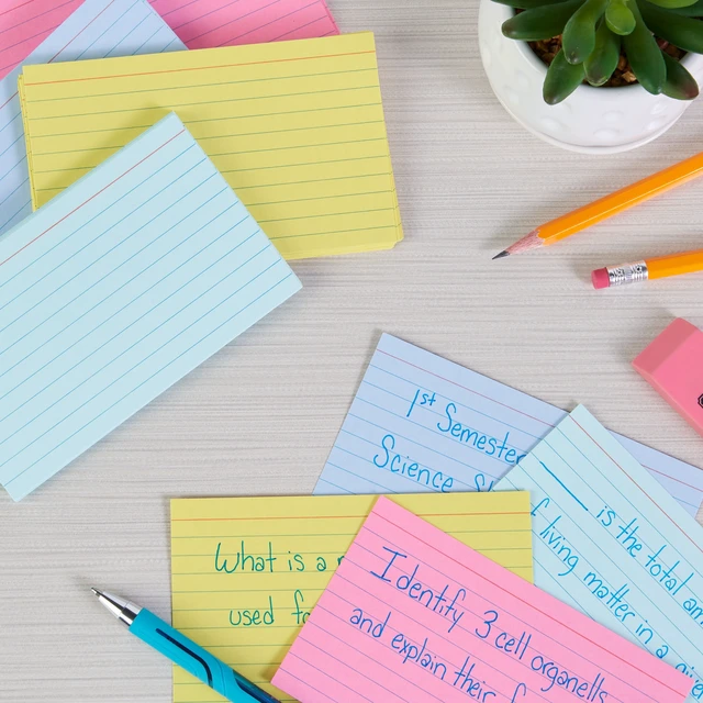 Alt view image 3 of 6 - Pen+Gear Ruled Index Cards, Pastel Colors, 3"x5", 100 Count, 4 Pack