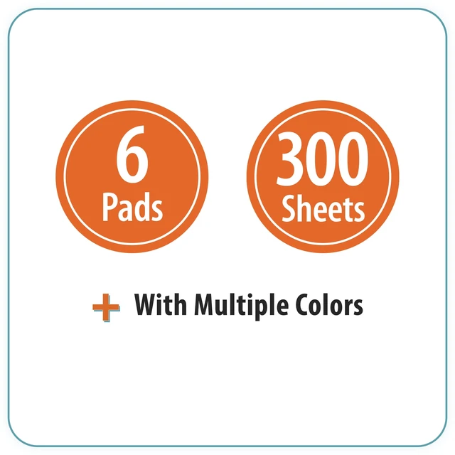 Alt view image 4 of 6 - Pen+Gear Semi-Transparent Sticky Notes, 3" x 3", Multicolor, 6 Pads