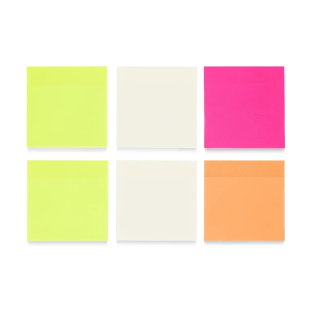 Alt view image 6 of 6 - Pen+Gear Semi-Transparent Sticky Notes, 3" x 3", Multicolor, 6 Pads
