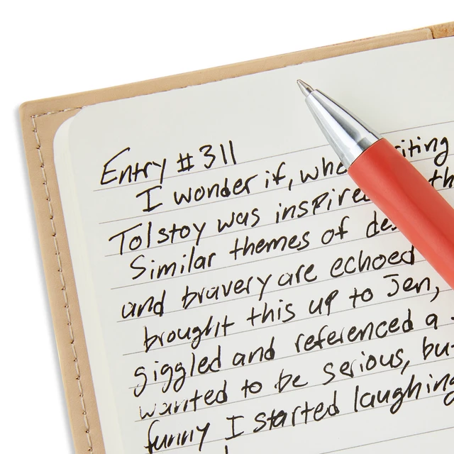 Alt view image 2 of 5 - Pen+Gear Simulated Suede Journal, Dusky Taupe, 4.5IN x 8.2IN, 80 Ruled Pages