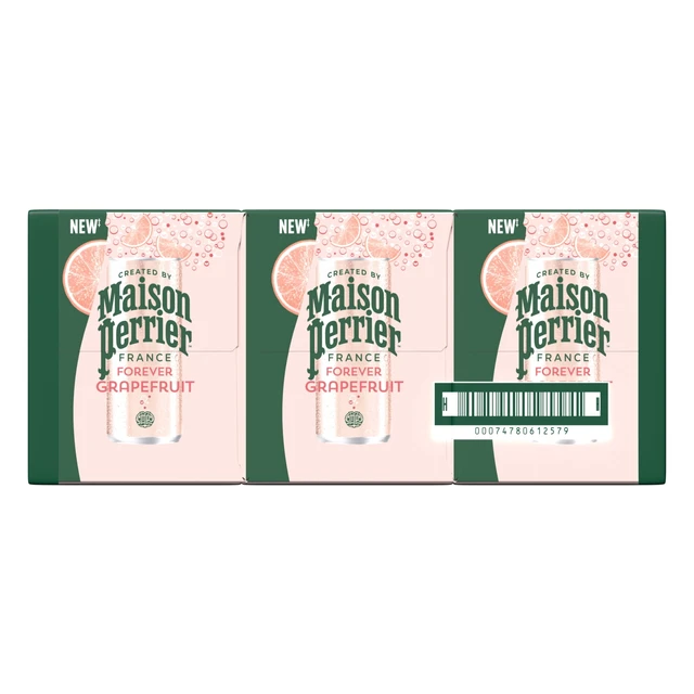 Alt view image 2 of 6 - Maison Perrier Forever Grapefruit Flavored Sparkling Water 11.15fl oz Cans 8 Count 3 Pack