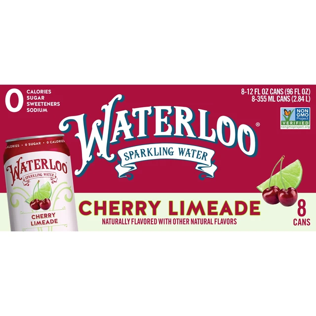 Alt view image 5 of 5 - Waterloo Sparkling Water Cherry Limeade 12 fl oz Cans, 3-Pack (24 Cans)