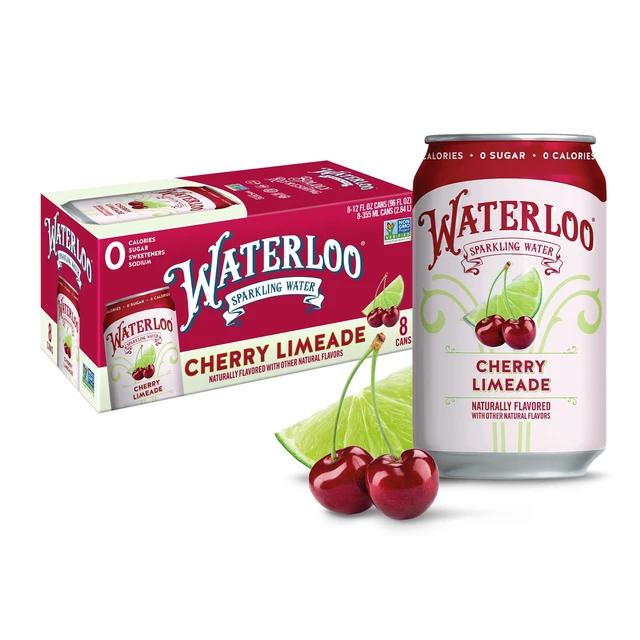 Alt view image 2 of 5 - Waterloo Sparkling Water Cherry Limeade 12 fl oz Cans, 3-Pack (24 Cans)