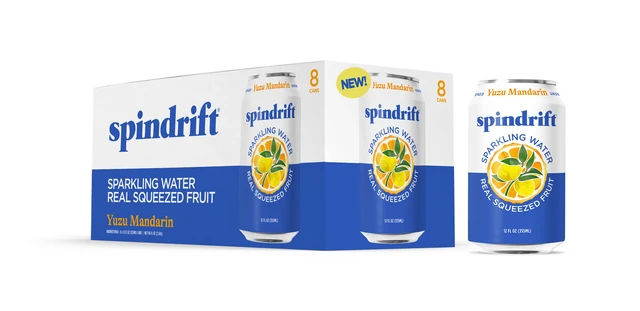 Alt view image 6 of 6 - Spindrift Yuzu Mandarin Sparkling Water, Real Squeezed Fruit, 12 fl oz, 8 Count, No Sugar Added, Low Calorie