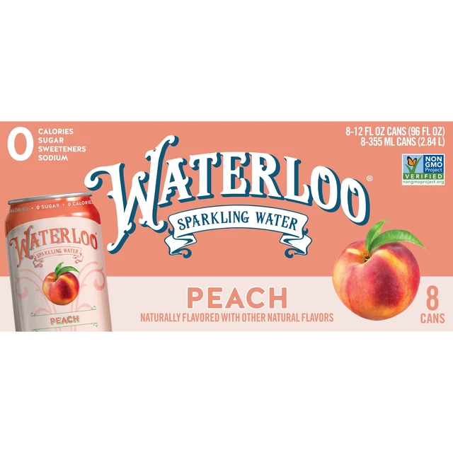 Alt view image 5 of 5 - Waterloo Sparkling Water Peach 12 fl oz 3-Pack (8 Cans Per Pack)