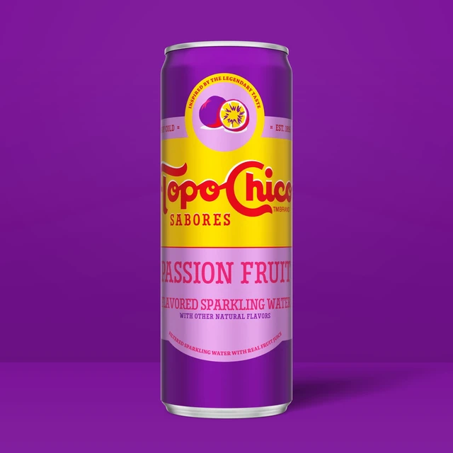 Alt view image 6 of 6 - Topo Chico Sabores Passionfruit Flavored Sparkling Water Cans, 12 fl oz, 8 Pack