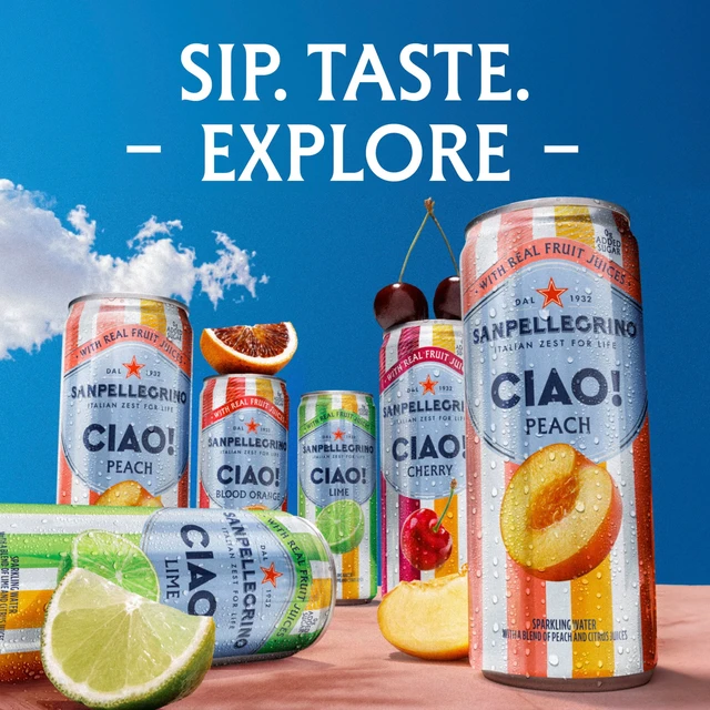 Alt view image 4 of 5 - Sanpellegrino CIAO Cherry Sparkling Flavored Water with Real Fruit Juices, 24-Pack