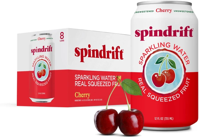Main image of Sprindrift Cherry Sparkling Water with Real Fruit Essence