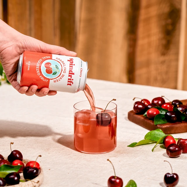 Alt view image 3 of 7 - Sprindrift Cherry Sparkling Water with Real Fruit Essence
