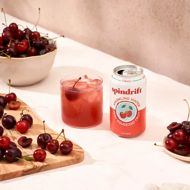 Alt view image 6 of 7 - Sprindrift Cherry Sparkling Water with Real Fruit Essence
