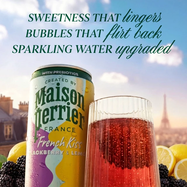 Alt view image 3 of 5 - Maison Perrier French Kiss Sparkling Juice Beverage, Blackberry & Lemon Flavors with Real Fruit Juices, 6 Pack, 66.9fl oz