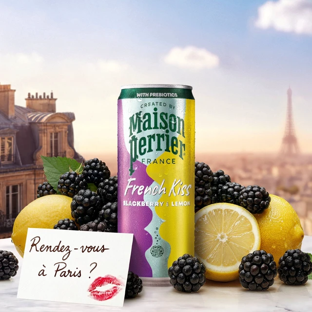 Alt view image 4 of 5 - Maison Perrier French Kiss Sparkling Juice Beverage, Blackberry & Lemon Flavors with Real Fruit Juices, 6 Pack, 66.9fl oz