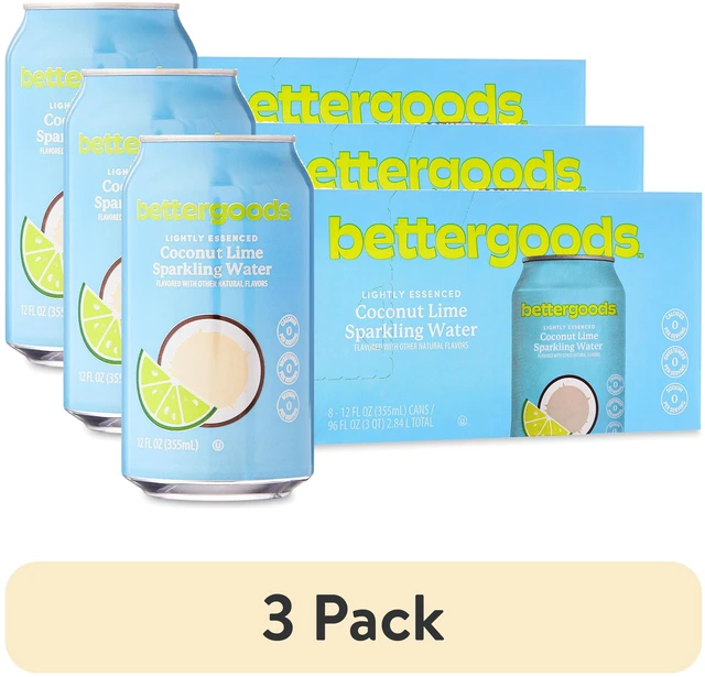 Main image of Bettergoods Coconut Lime Flavored Sparkling Water (3 Pack, 12 fl oz, 8 Cans)