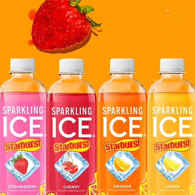 Alt view image 2 of 6 - Sparkling Ice STARBURST Strawberry Sparkling Water 17 fl oz Bottles (Pack of 12)