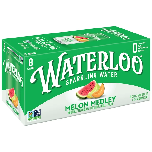 Alt view image 5 of 5 - Waterloo Sparkling Water Melon Medley, 12 Fl Oz, 8 Pack Cans (3 Pack)