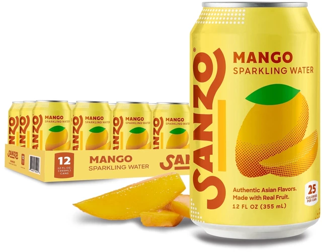 Main image of Sanzo Mango Sparkling Water 12fl oz 12-Pack Cans