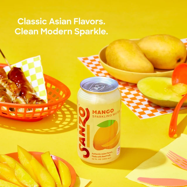 Alt view image 4 of 6 - Sanzo Mango Sparkling Water 12fl oz 12-Pack Cans