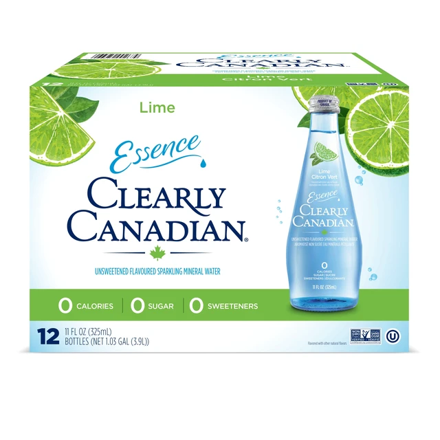 Alt view image 2 of 6 - Clearly Canadian Sparkling Mineral Water Lime Essence with No Allergens
