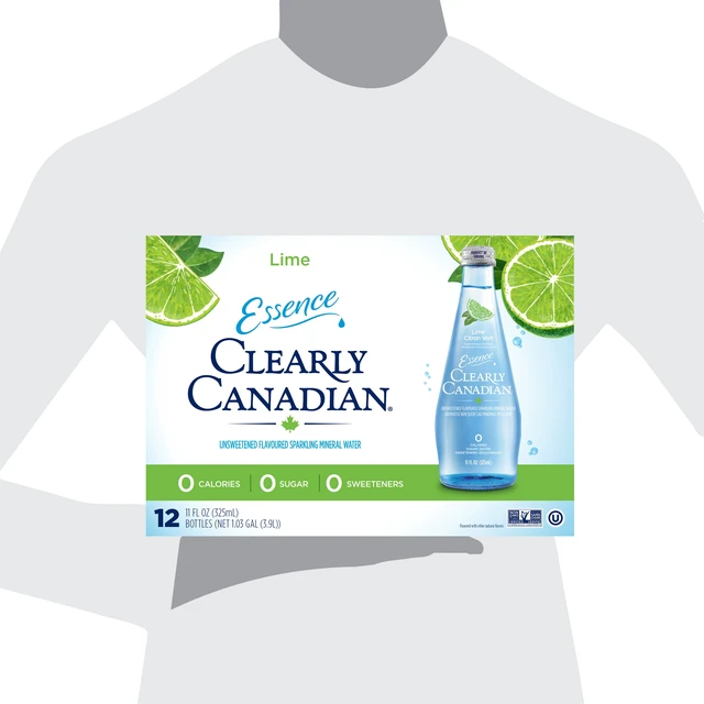 Alt view image 6 of 6 - Clearly Canadian Sparkling Mineral Water Lime Essence with No Allergens
