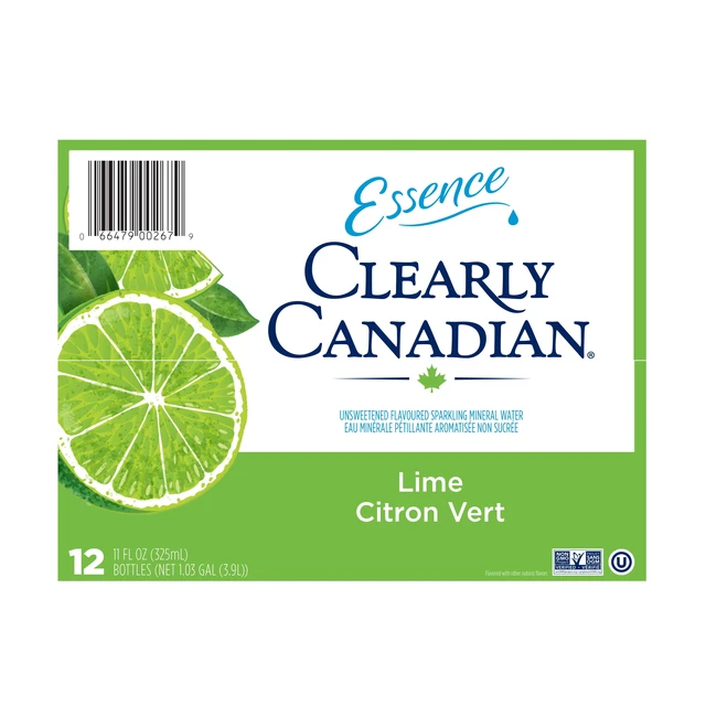 Alt view image 4 of 6 - Clearly Canadian Sparkling Mineral Water Lime Essence with No Allergens