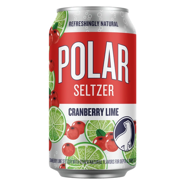 Alt view image 3 of 5 - Polar Zero Calorie Cranberry Lime Sparkling Seltzer Water, 18 Pack of 12 fl oz Cans