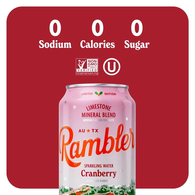 Alt view image 3 of 7 - Rambler Cranberry Sparkling Water 3-Pack, 8 - 12 fl oz Cans