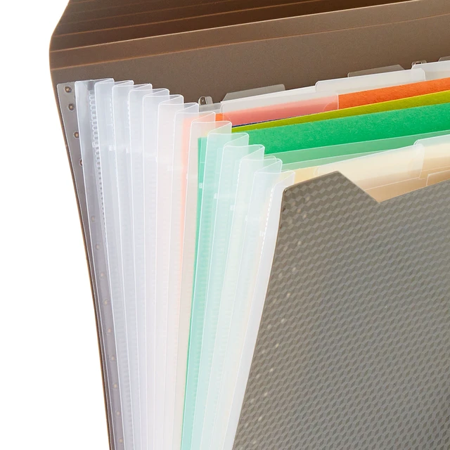 Alt view image 5 of 6 - Pen+Gear 13-Pocket Letter-Size Expanding File Folder, Textured Gray