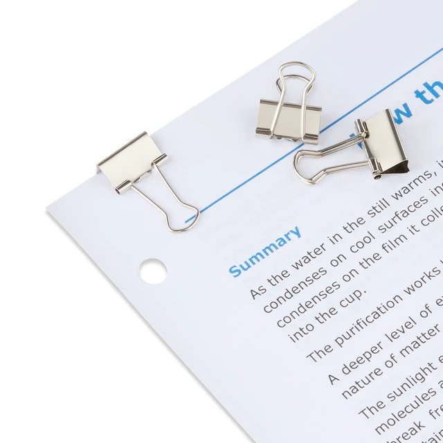 Alt view image 3 of 5 - Pen+Gear Mini Binder Clips, Silver, 70 Count