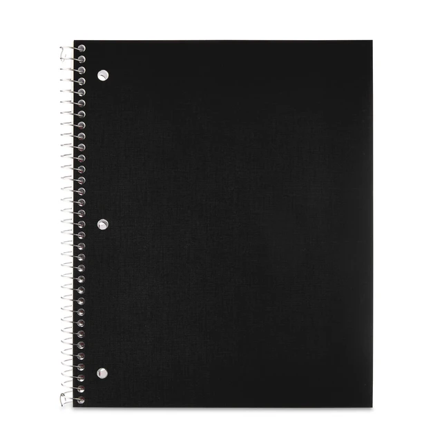 Alt view image 3 of 6 - Pen+Gear Wide-Ruled 1-Subject Poly Notebook, Black, 8.5x10.5in, 100 Sheets, 3 Pack