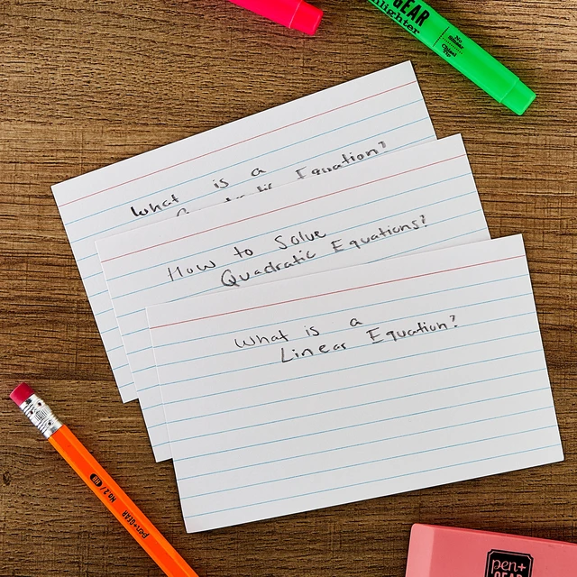 Alt view image 5 of 7 - Pen+Gear Ruled Index Cards, 3" x 5", White, 300 Count, 3 Pack